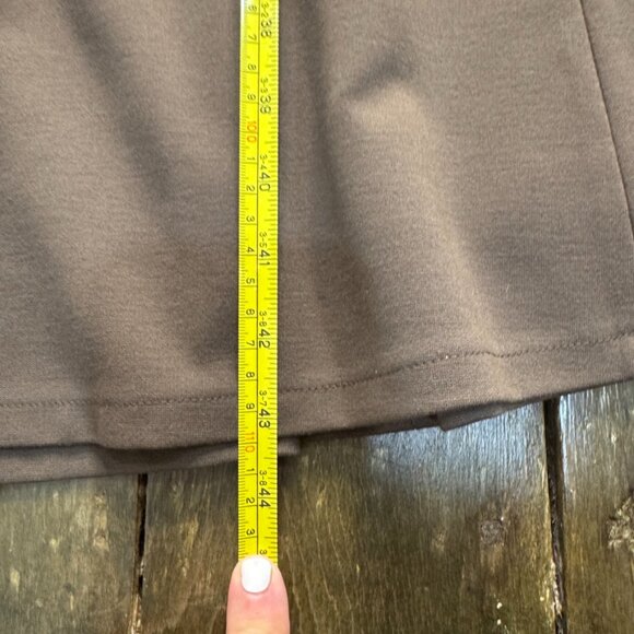 Lafayette 148 New York Women's Brown Flared Skirt Knit Dress SZ 8 EUC - Picture 11 of 12